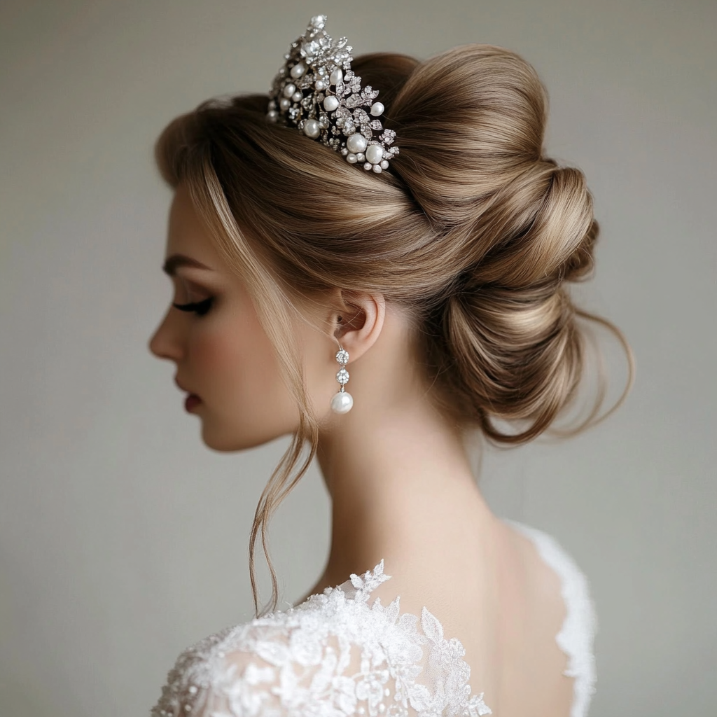Best Wedding Hairstyle for Long Hair – Elegant High Bun