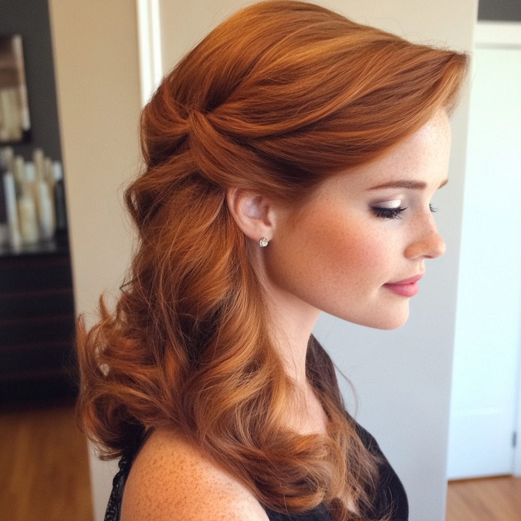 Deep Side Part with Volume Prom Hairstyles Down