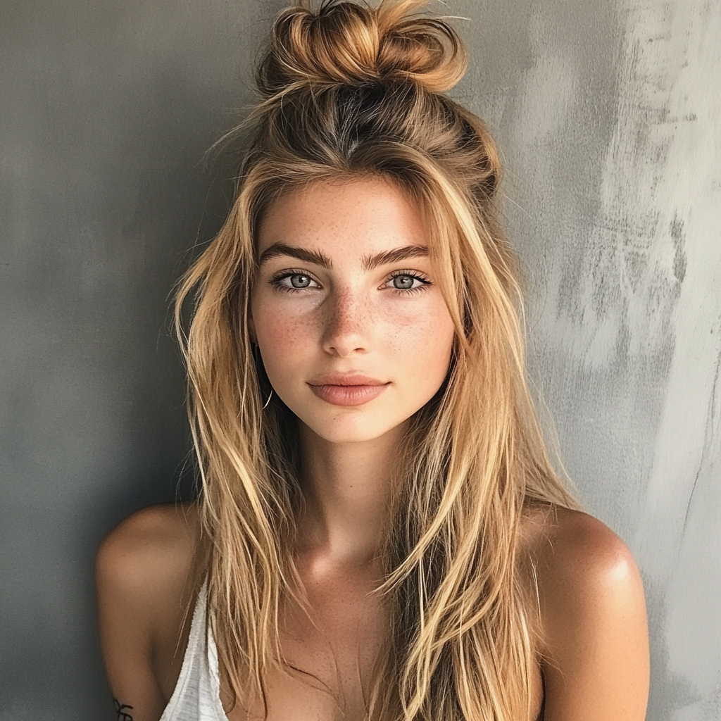 Half Up Top Knot Trendy Hairstyles For Summer