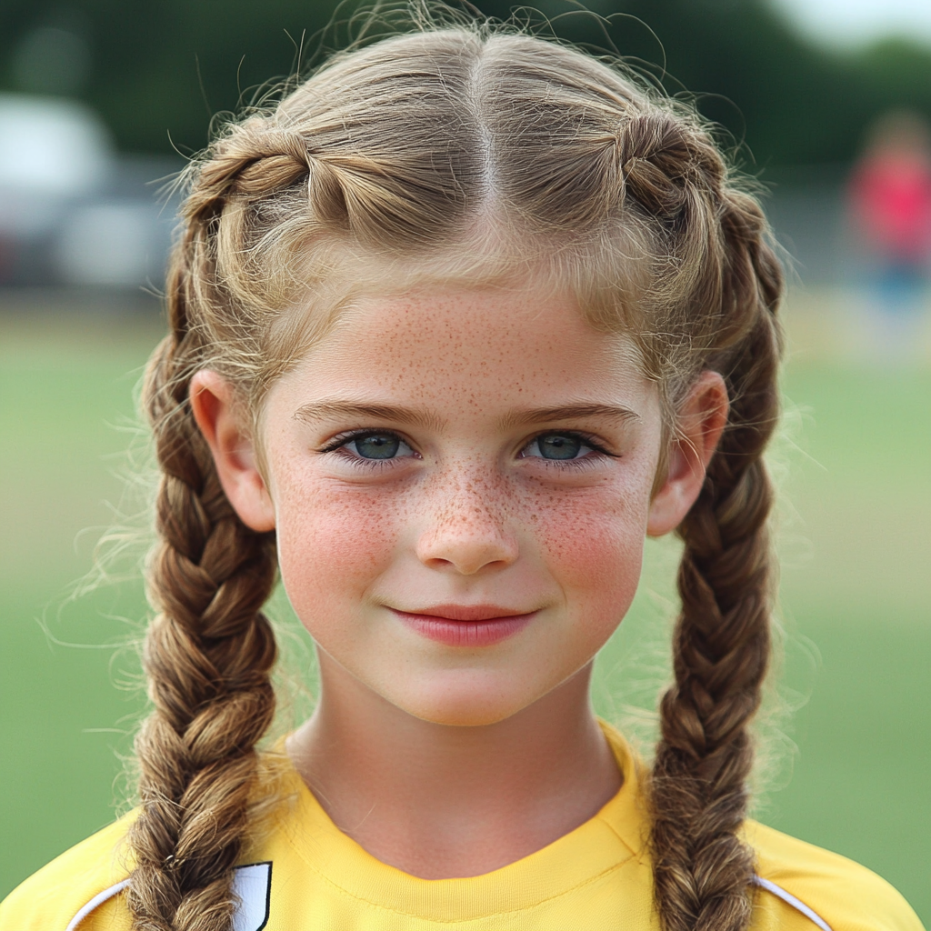 Softball Hair Styles Braided Pigtails