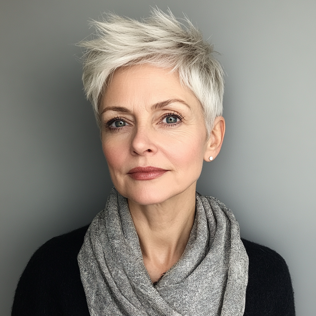 Textured Pixie Cut 60 Year Old Hairstyles