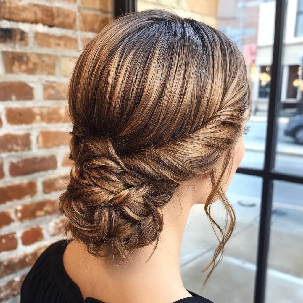 Waterfall Braid Accent Updos For Prom